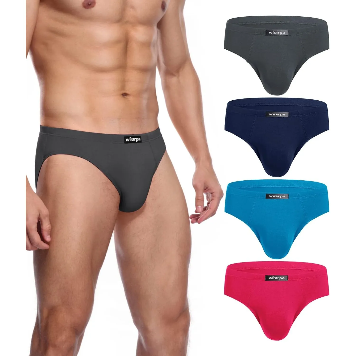 wirarpa Unterhosen Herren Slip Microfaser Männer Slips Stretcken Unterwäsche Größe S-XXXL
