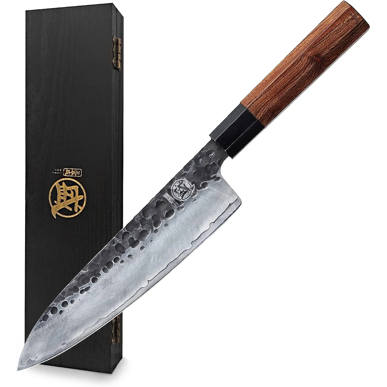 MITSUMOTO SAKARI Handgeschmiedetes Küchenmesser, 22 cm Gyuto Kochmesser