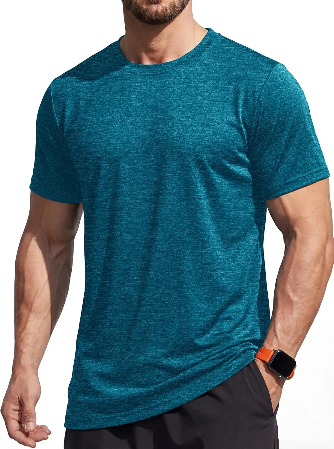 MAGCOMSEN Men's Sports Shirt Breathable Running Shirt Lightweight Training Shirt Functional Shirt Hiking Shirt Summer S…