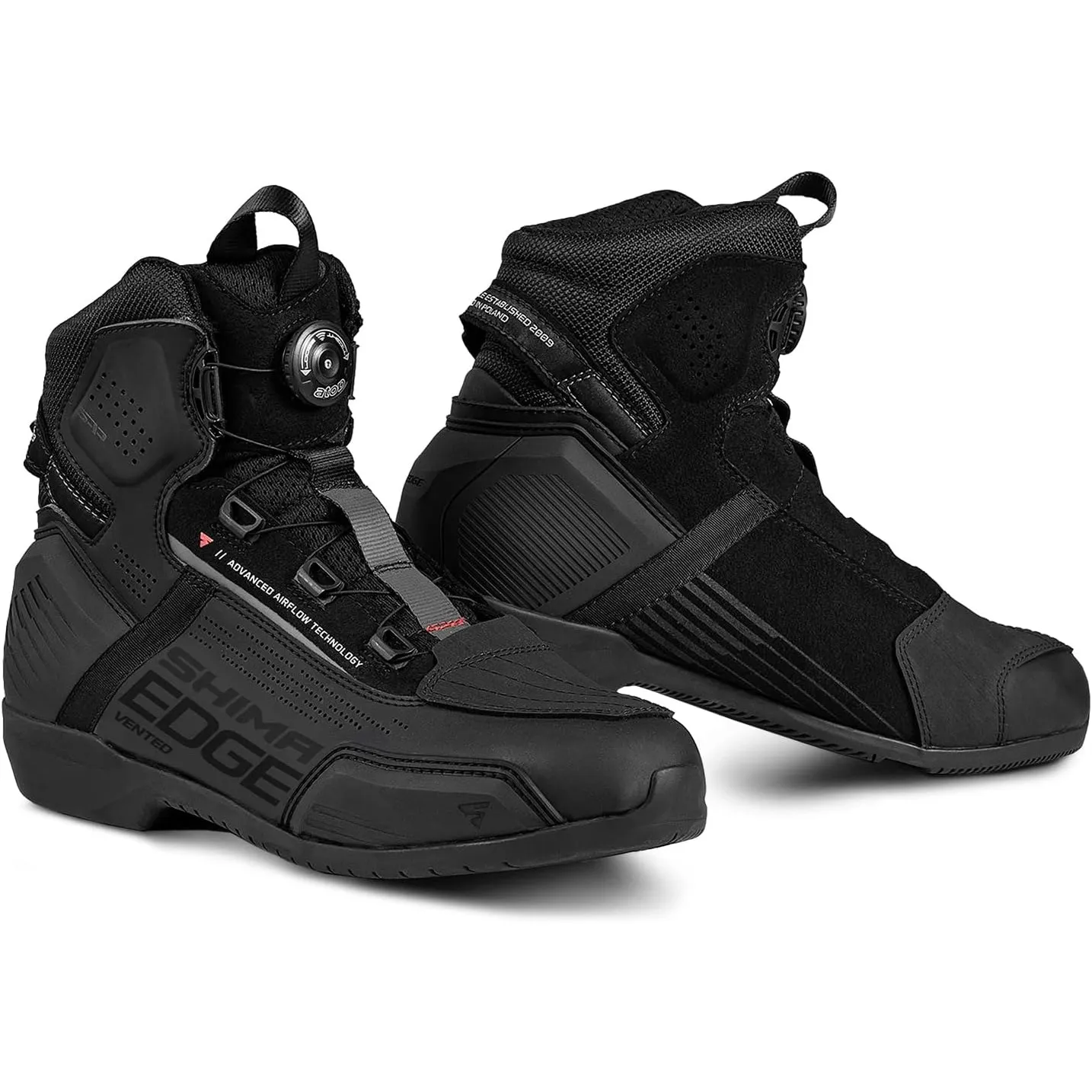 SHIMA EDGE Vented, Motorradschuhe für Männer - Verstärkte Straßenreitschuhe mit ATOP-Verschlusssystem, Knöchelstütze, R…