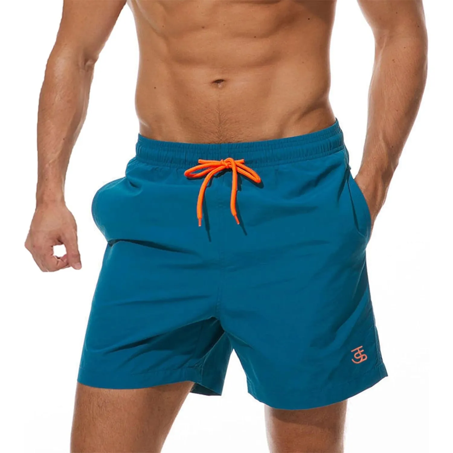 JustSun Badehose Herren Schnelltrocknend Boardshorts mit Mesh-Futter und Verstellbarem Tunnelzug