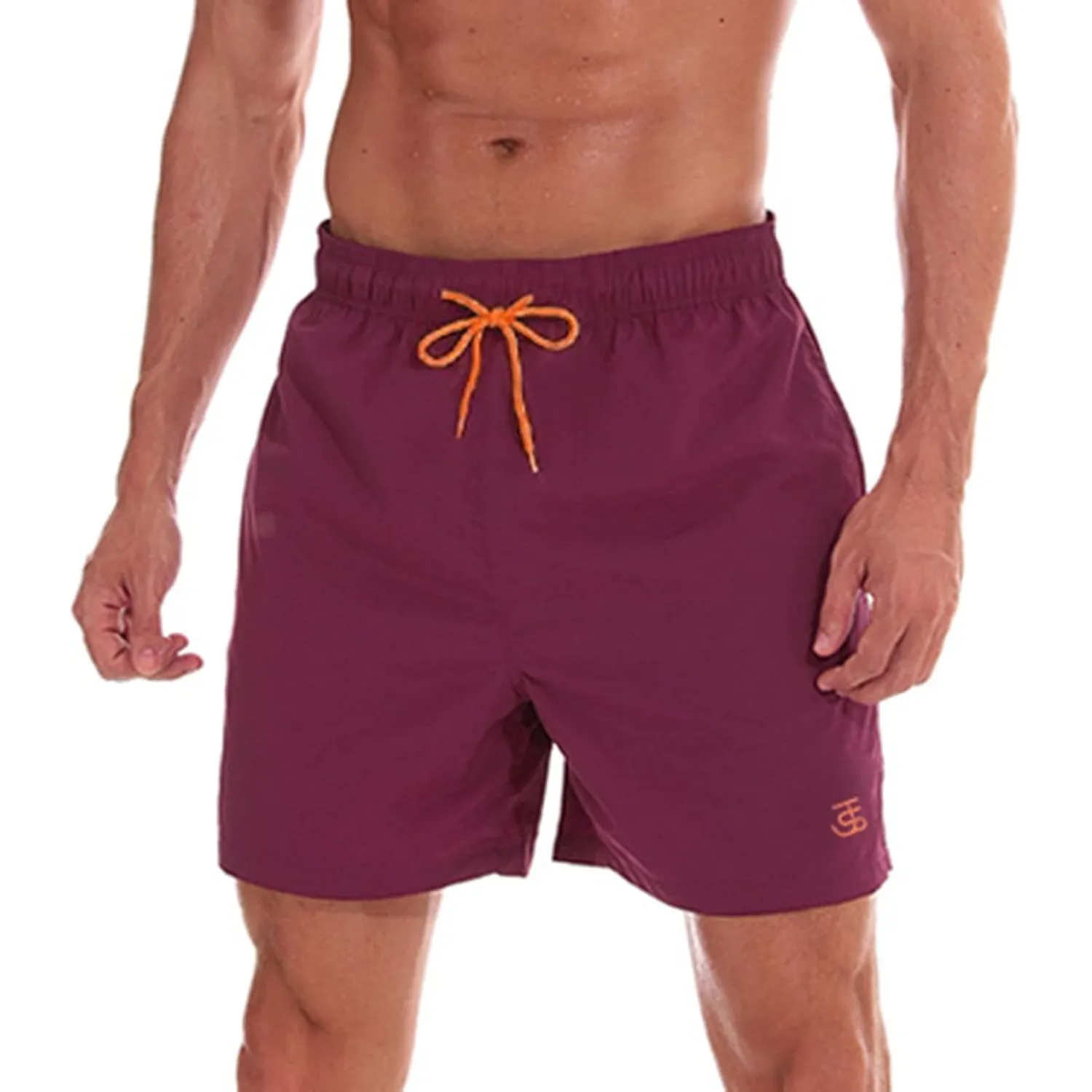 JustSun Badehose Herren Schnelltrocknend Boardshorts mit Mesh-Futter und Verstellbarem Tunnelzug