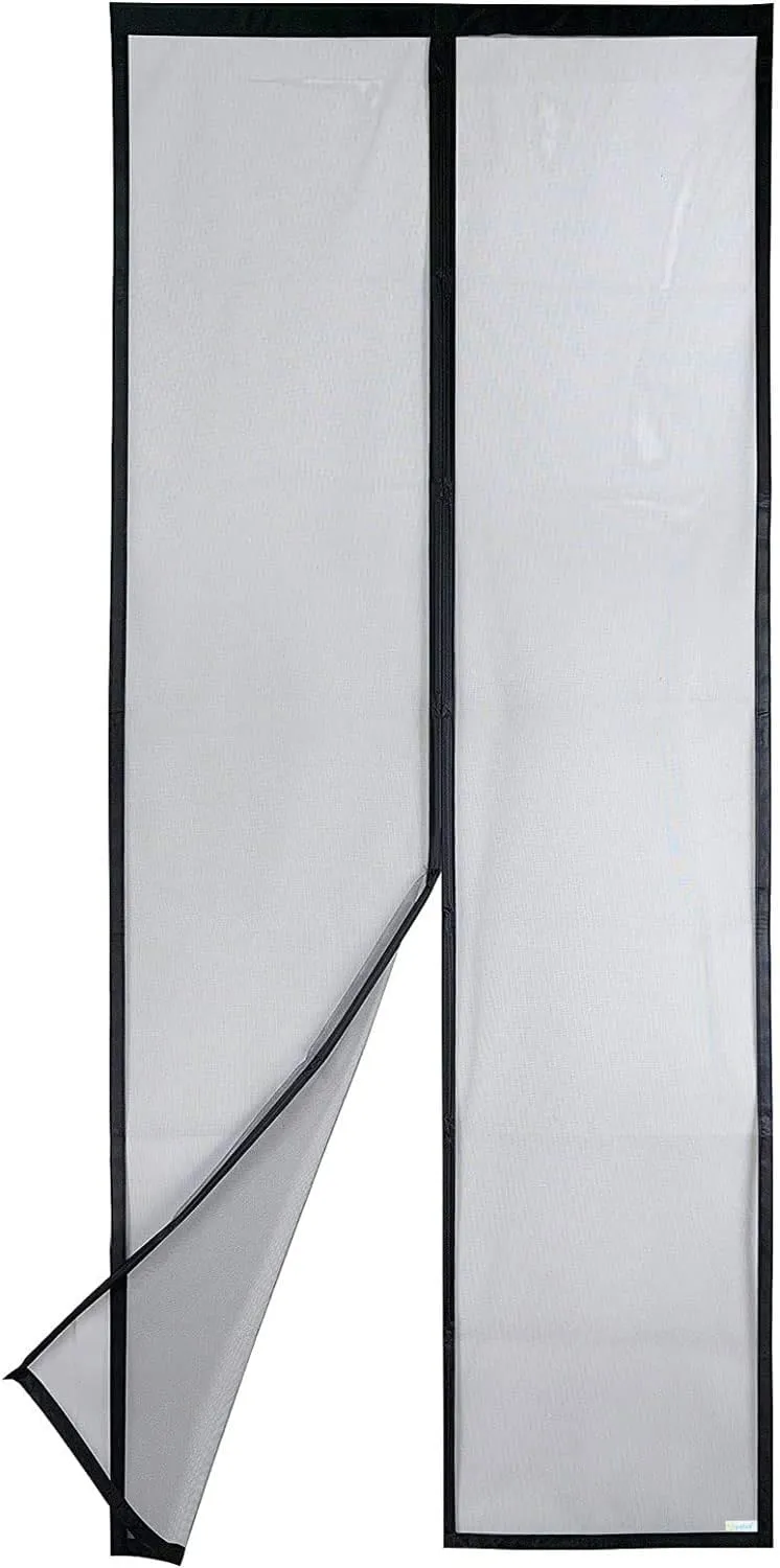 VP Fliegengitter Tür, Magnet Insektenschutz Balkontür 100x230 cm, 2 x Langlebiger als der Apalus Klassiker, Katzenkrallen Sicher, Stärkere Magneten, 3.8 cm Breites Klettband, Nicht Kürzbar