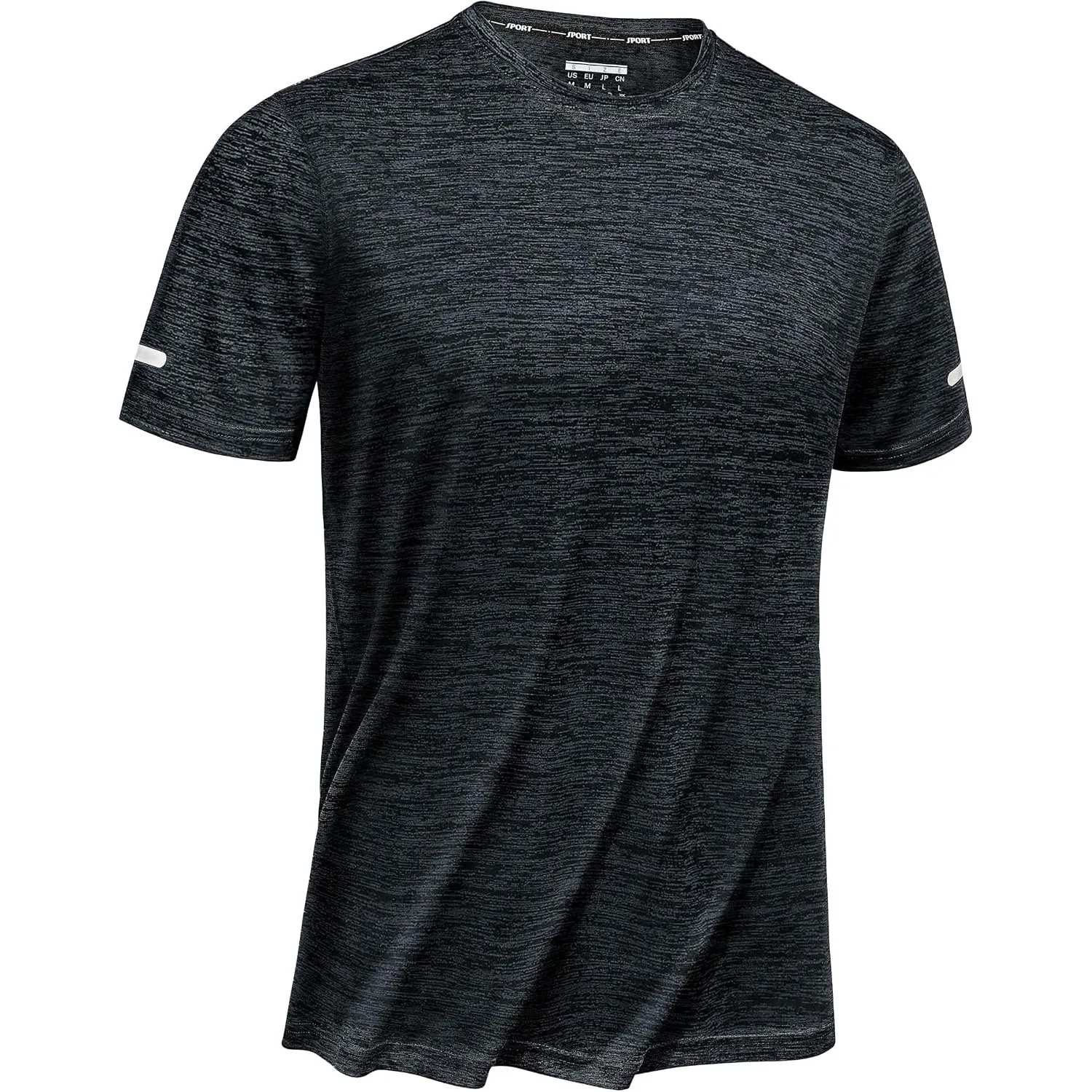 TACVASEN Sport Tshirts Herren Kurzarm Funktionsshirt Meliert Laufshirt