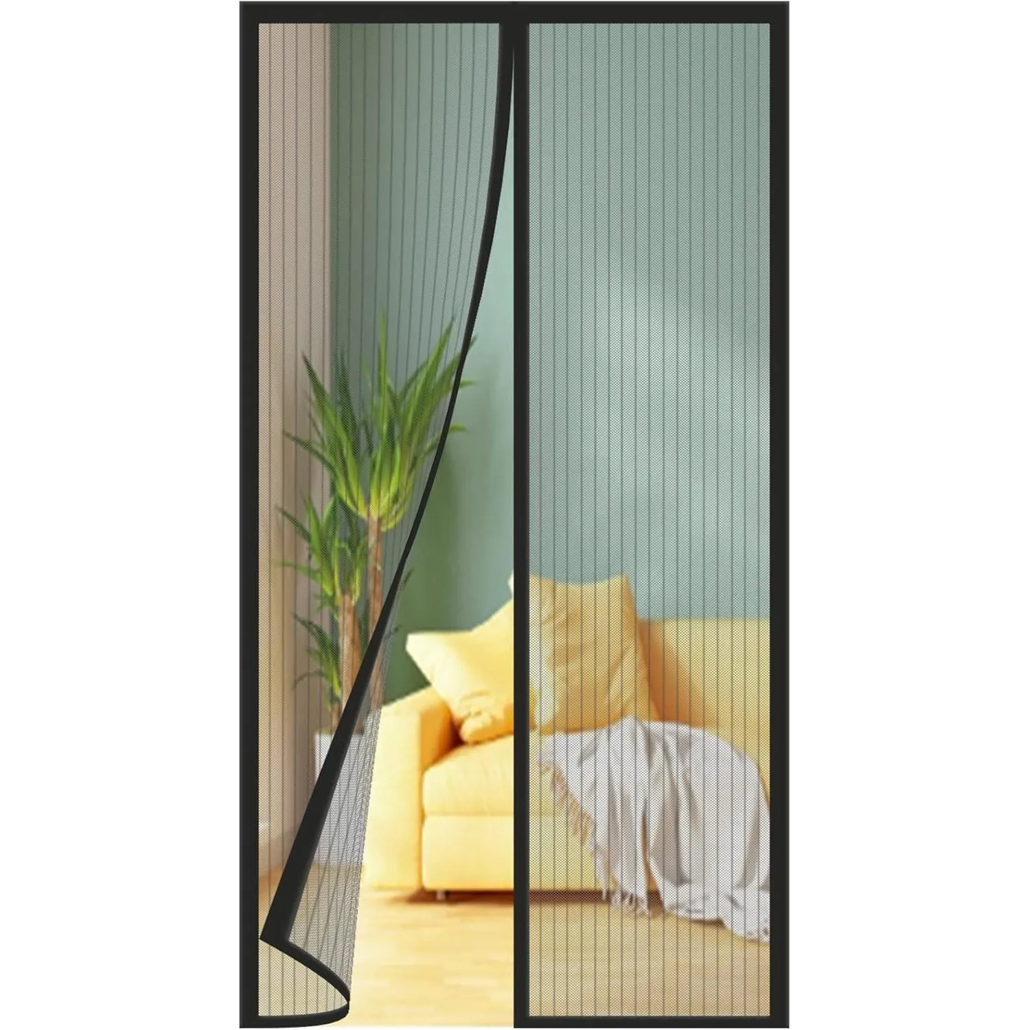 Fliegengitter Balkontür 100x210 cm, Verbesserte Qualität der Fliegengitter Tür Magnet, Geeignet für Balkontür Terrassen…