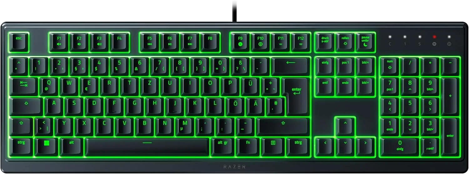 Razer Ornata V3 X - Flache Membran-Tastatur mit Chroma RGB (Lautlose Membran-Switches, Ergonomische Handballenauflage, …