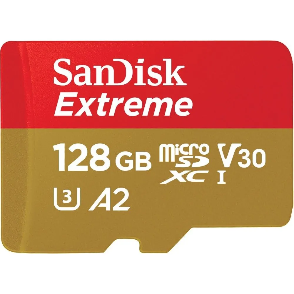SanDisk Extreme microSDXC UHS-I Speicherkarte 128 GB für Actioncams und Drohnen + Adapter + RescuePRO Deluxe (bis zu 19…