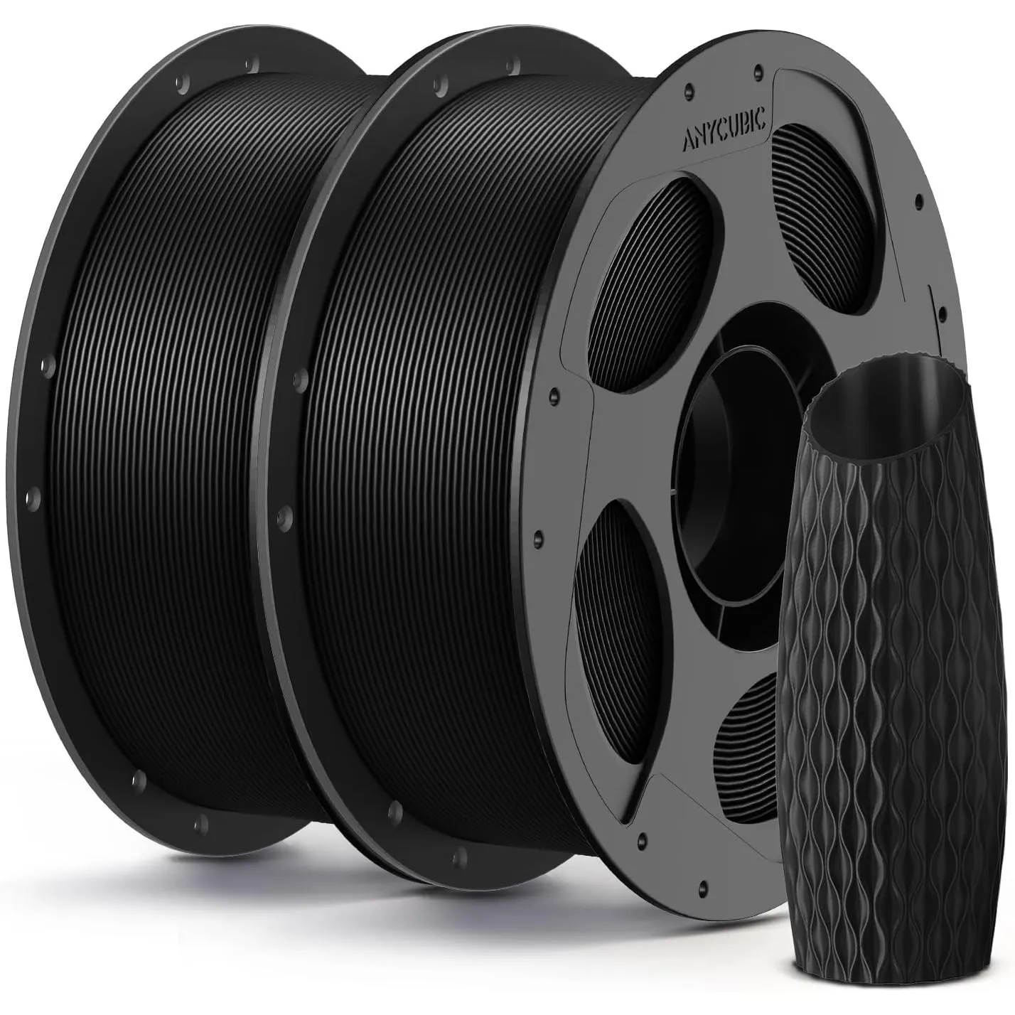 ANYCUBIC PLA Filament 1.75mm, Einfach zu drucken, 2KG Schwarz