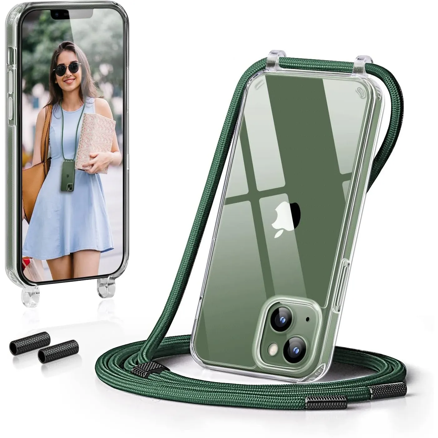 GOODVISH Handykette Kompatibel mit Apple iPhone 13 6,1" Display, Necklace Hülle mit Band Handyhülle für zum Umhängen, T…