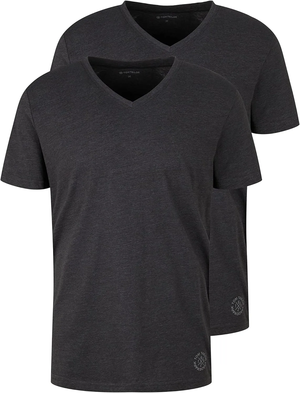 TOM TAILOR Herren Doppelpack T-Shirt mit V-Ausschnitt