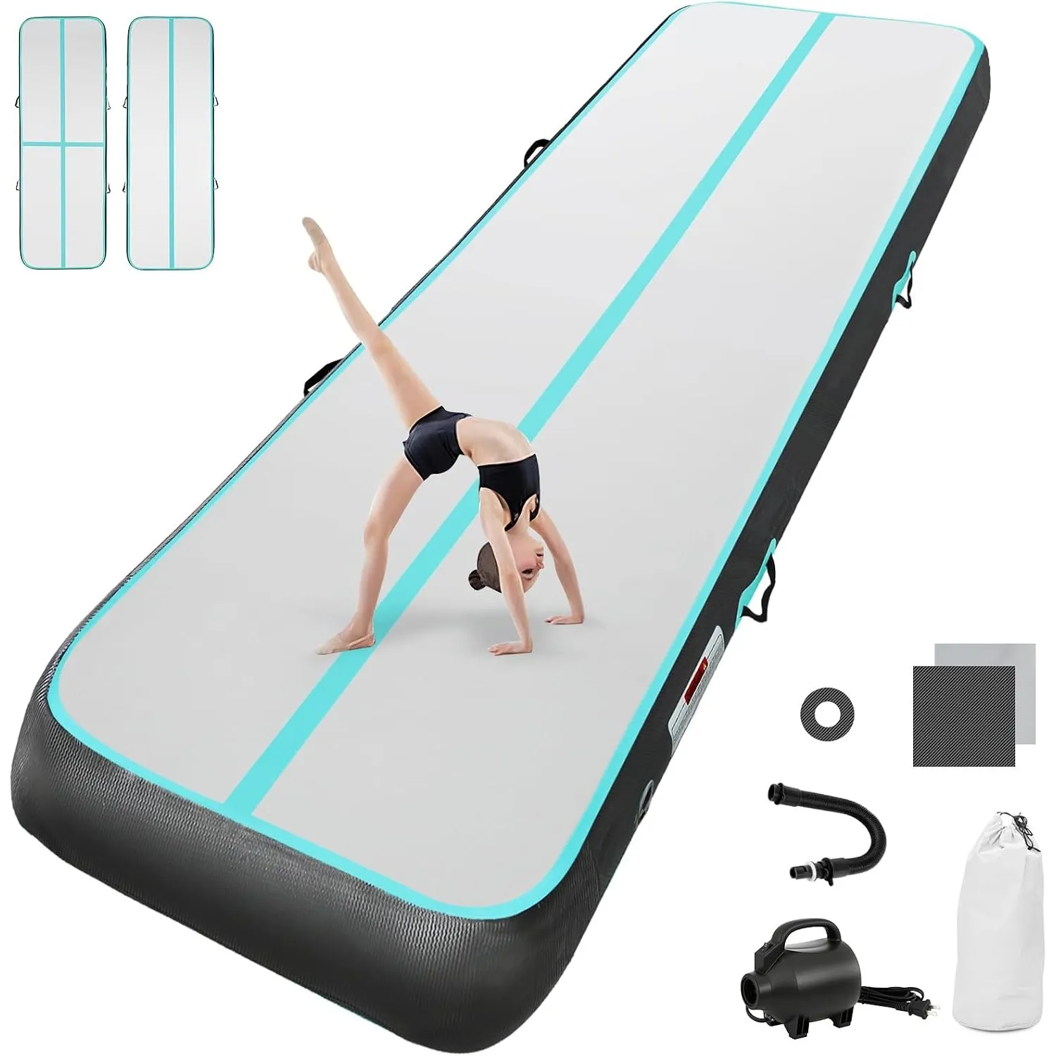 airtrack matte mit elektrischer Luftpumpe 10CM/20CM hoch 2M/3/4M/5M/6M Tumbling Matten Aufblasbare turnmatte Matte gymn…