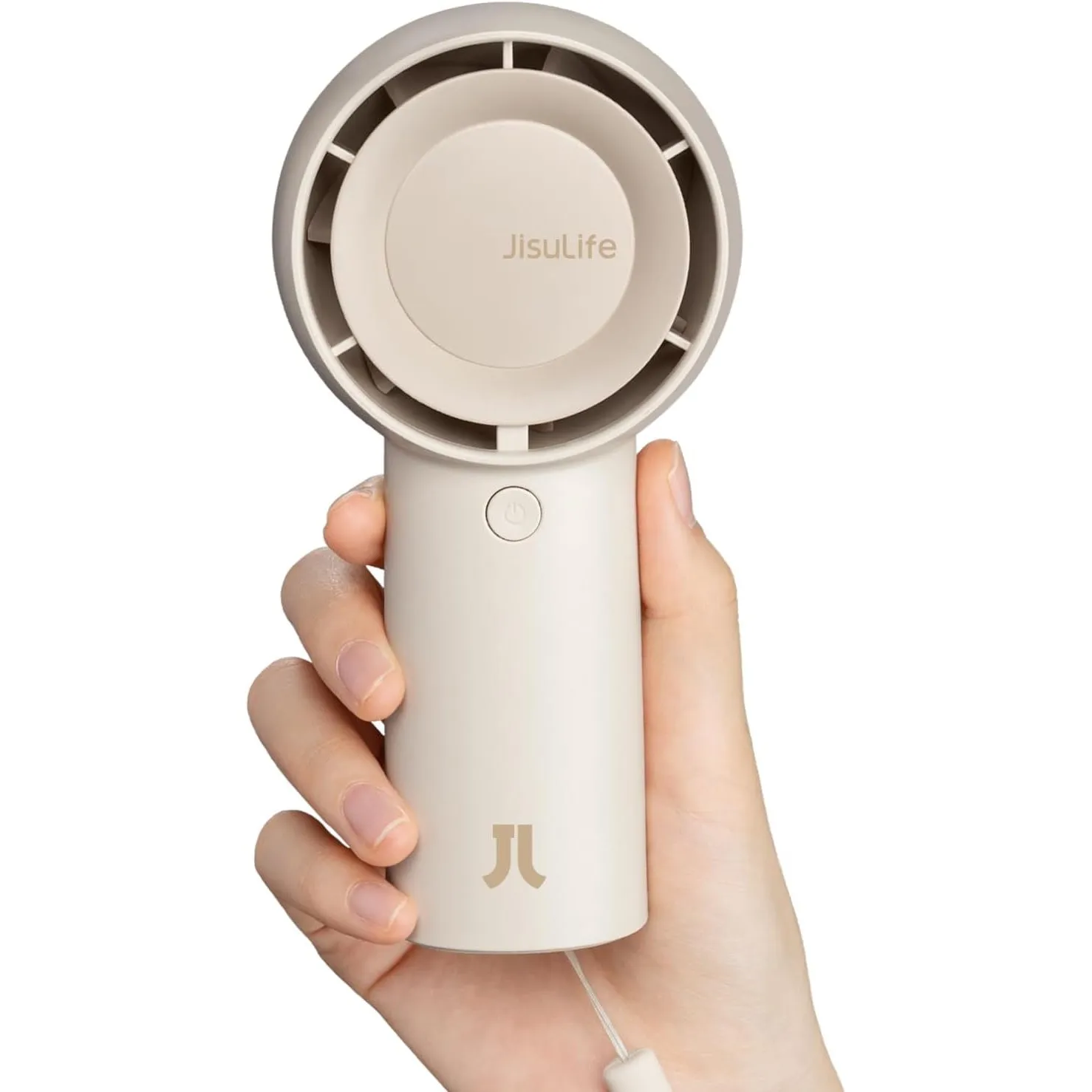 JISULIFE Turbo Handventilator Akku [16 Stunden Lange Arbeitszeit] 4000mAh Tragbarer Mini Ventilator USB Wiederaufladbar…