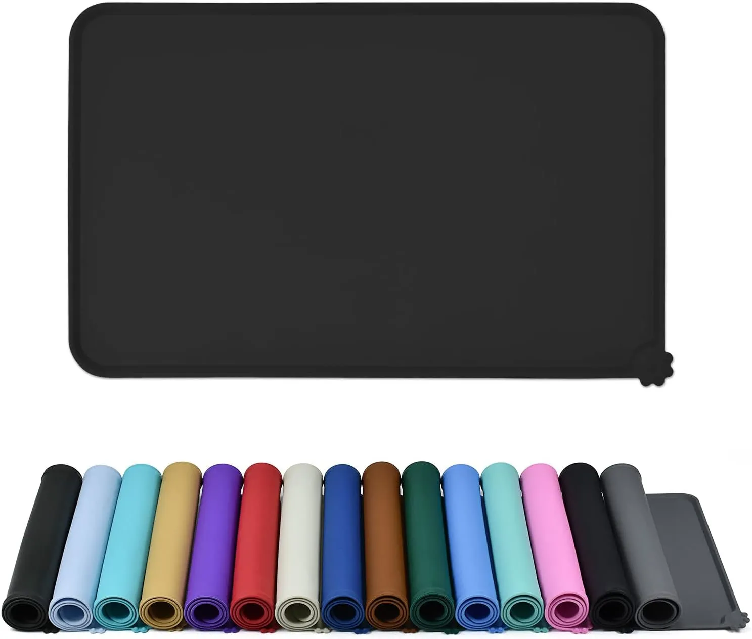 Reopet Silicone Pet Feeding Mats, Waterproof Dog and Cat Place Mats with Raised Edges, Dog and Cat Bowl Mats, Choice of…
