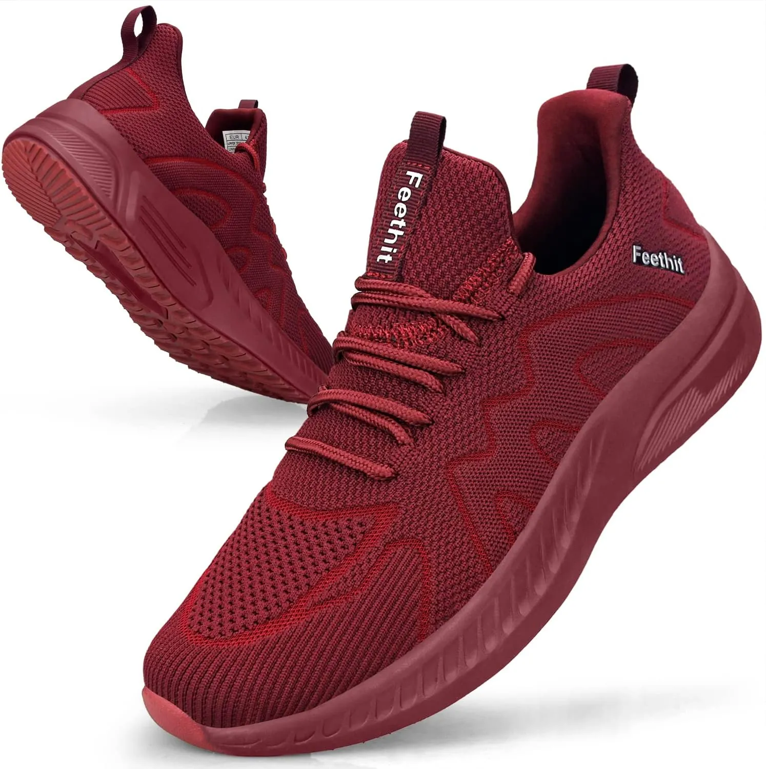 Feethit Trainers, Men's Sports Shoes, Running Shoes, Tennis, Fitness, Jogging, Walking Shoes, Lightweight, Breathable, …