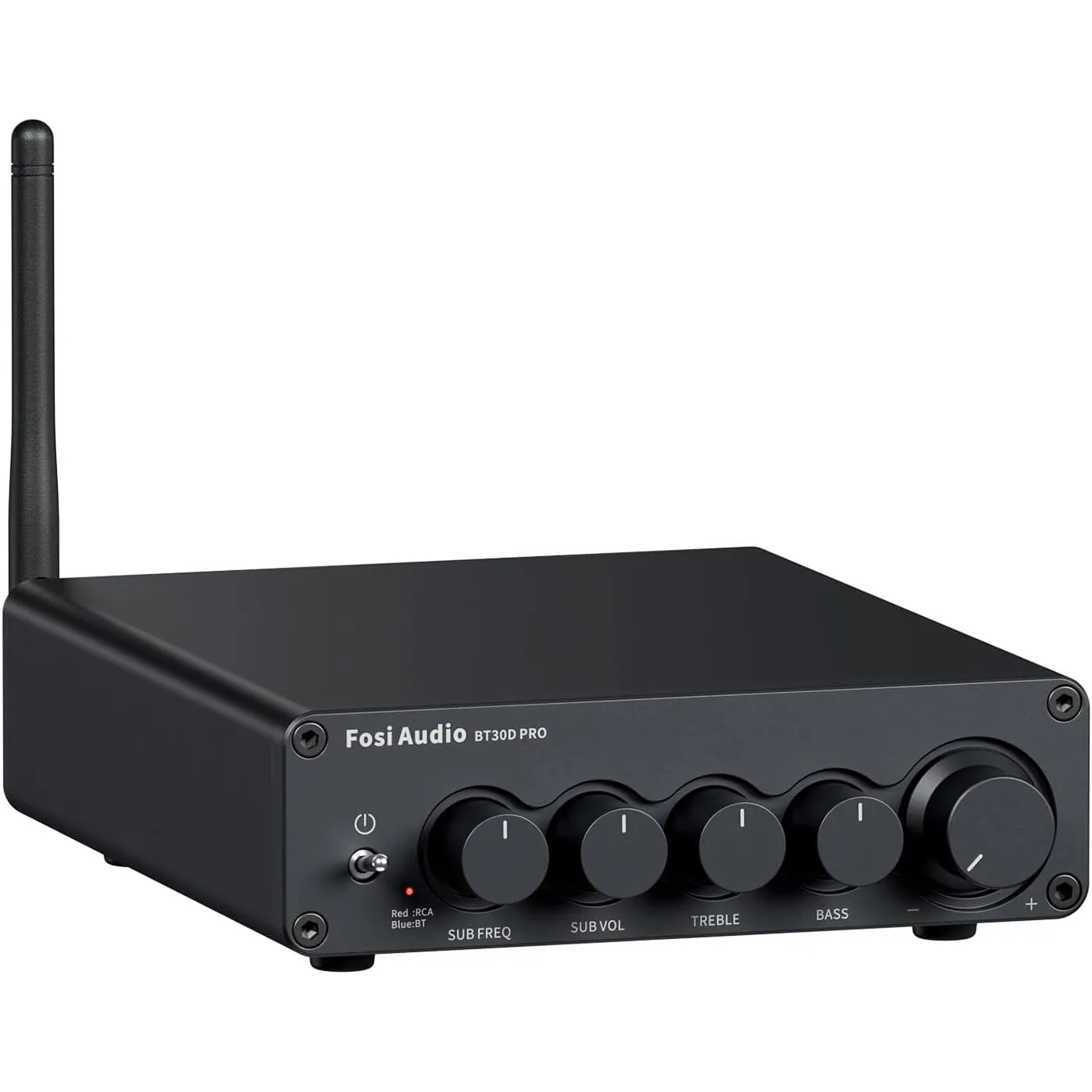 Fosi Audio BT30D Pro Bluetooth Verstärker 2.1 Kanal, Mini HiFi Verstärker mit TPA3255 Chips 165W x2+350W & Bass-Höhenre…