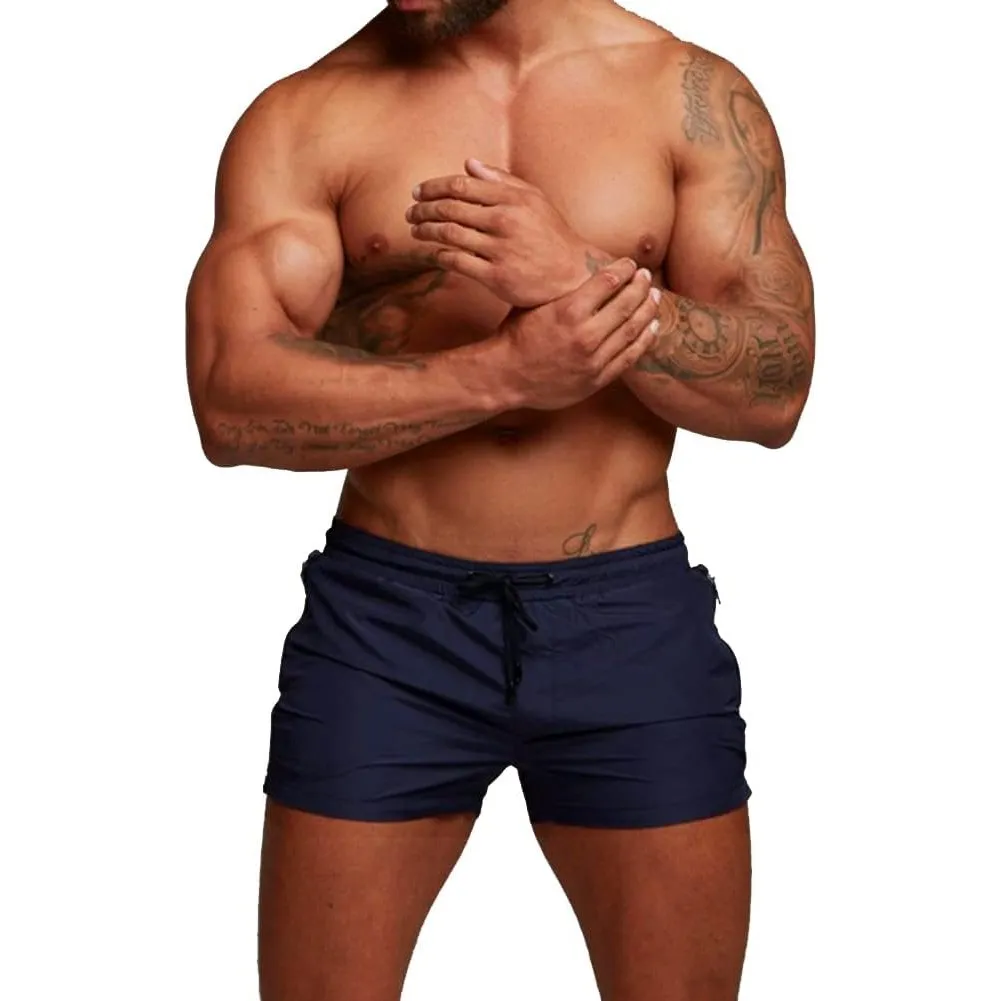 Badehose Herren Schnelltrocknend Badeshorts für Herren Sporthose Laufshorts Männer Sport Kurze Hose Schwimmhose mit Mes…