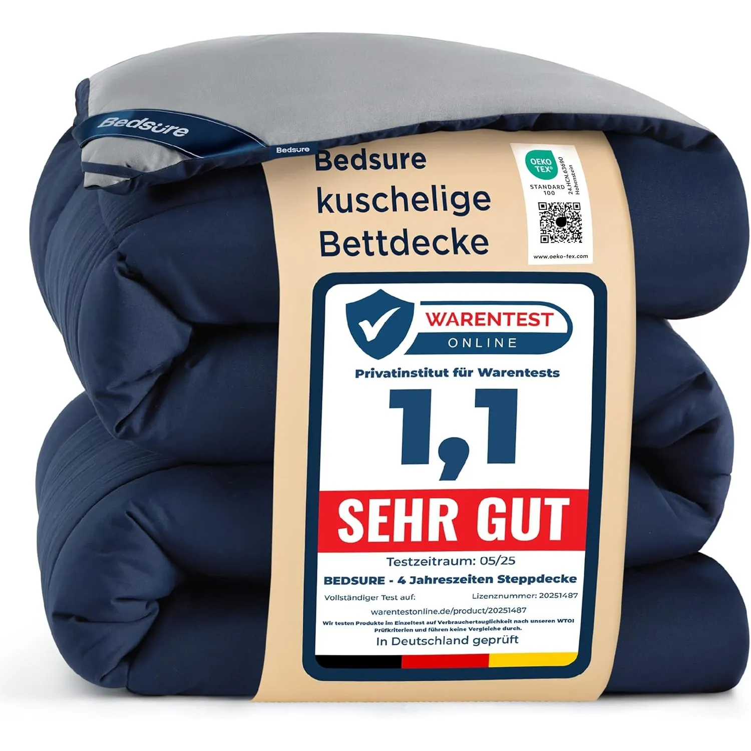 BEDSURE Bettdecke Ohne Bezug 200x200 - Bettdecke mit Integriertem Bezug