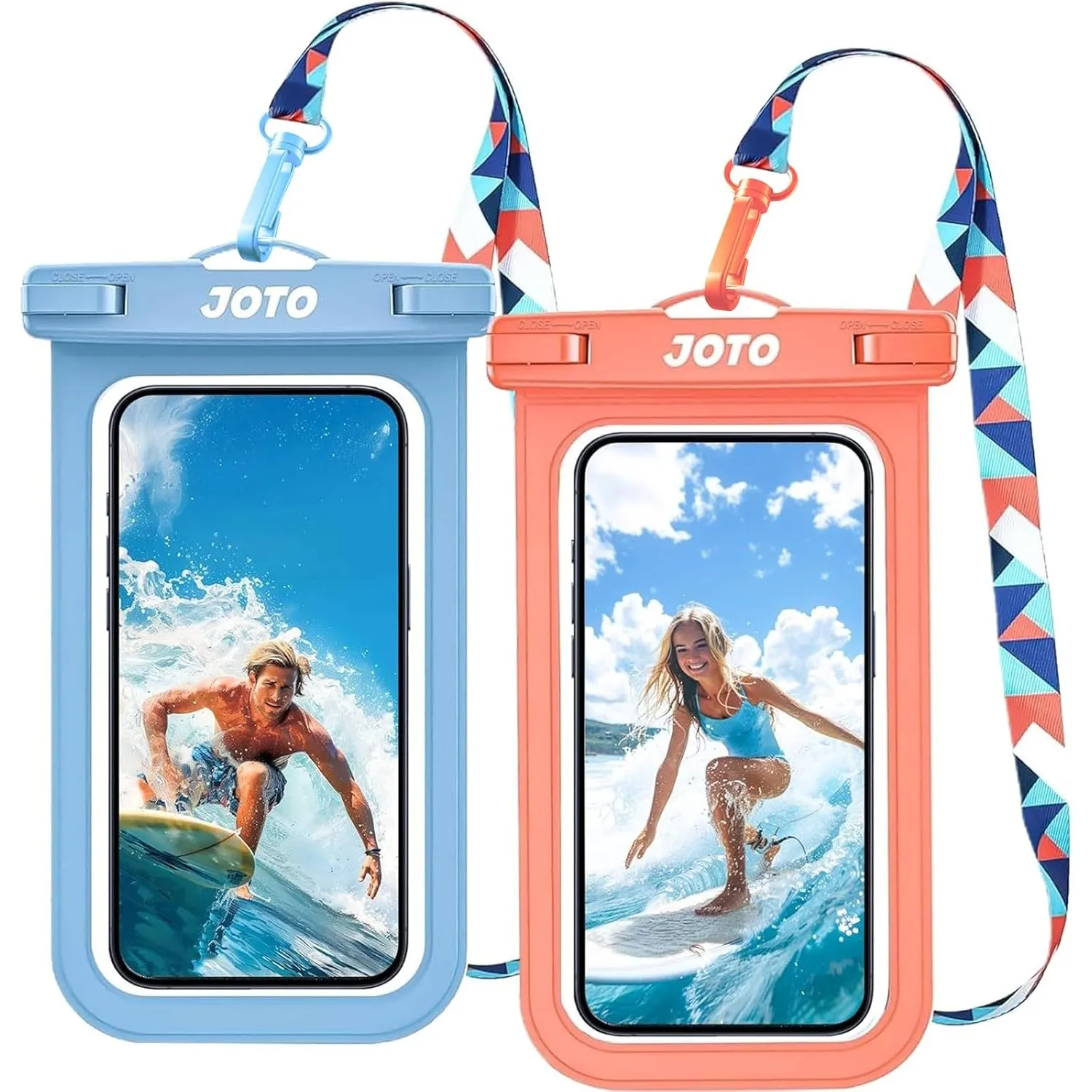 JOTO 2 Stück wasserdichte Handyhülle IPX8 Unterwasser Wasserfest Handytasche für iPhone 17 16 15 14 13 12 11 Pro Max Pl…