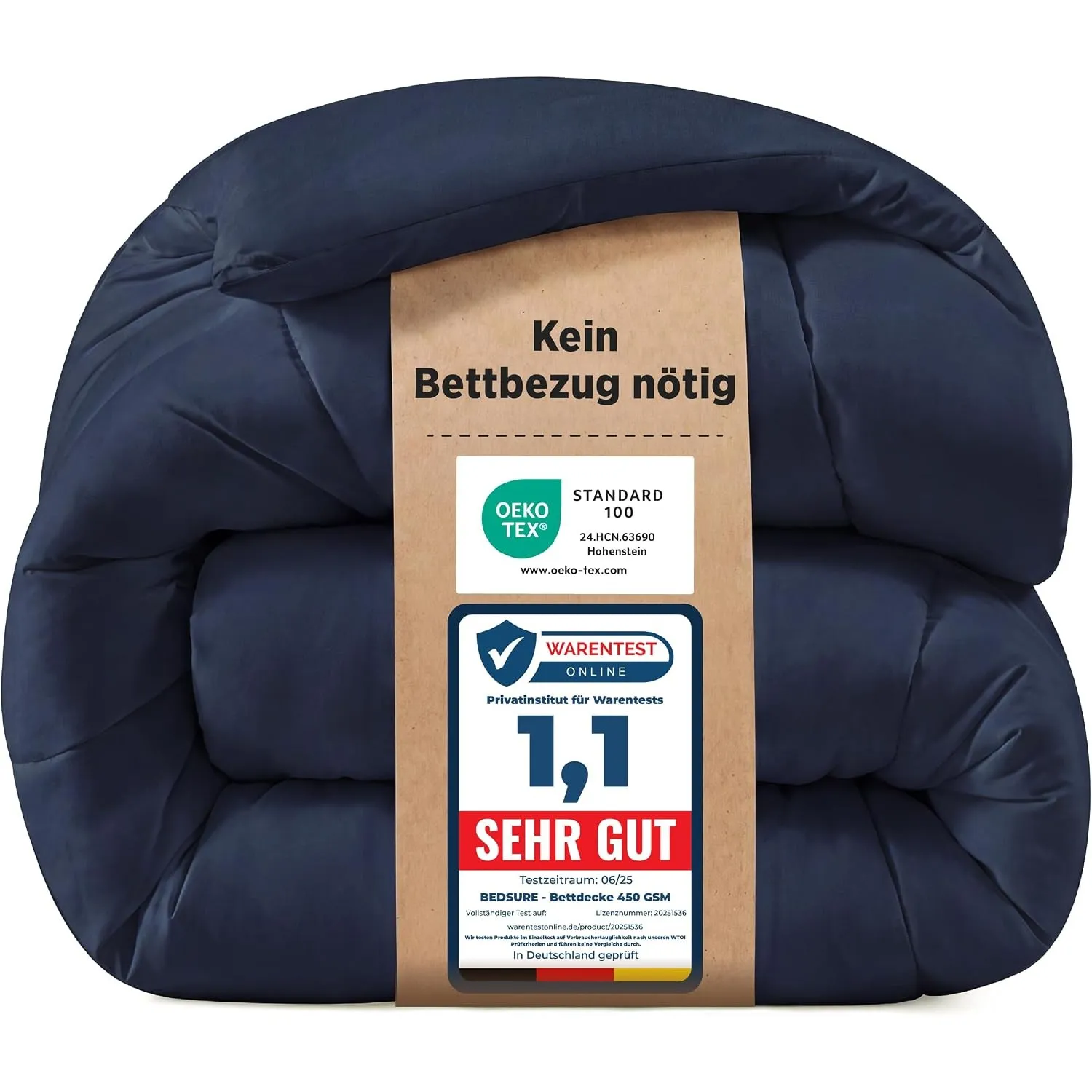 BEDSURE Bettdecke 135x200 Winterdecke 450gsm - Warm Winterdecke, Marineblau