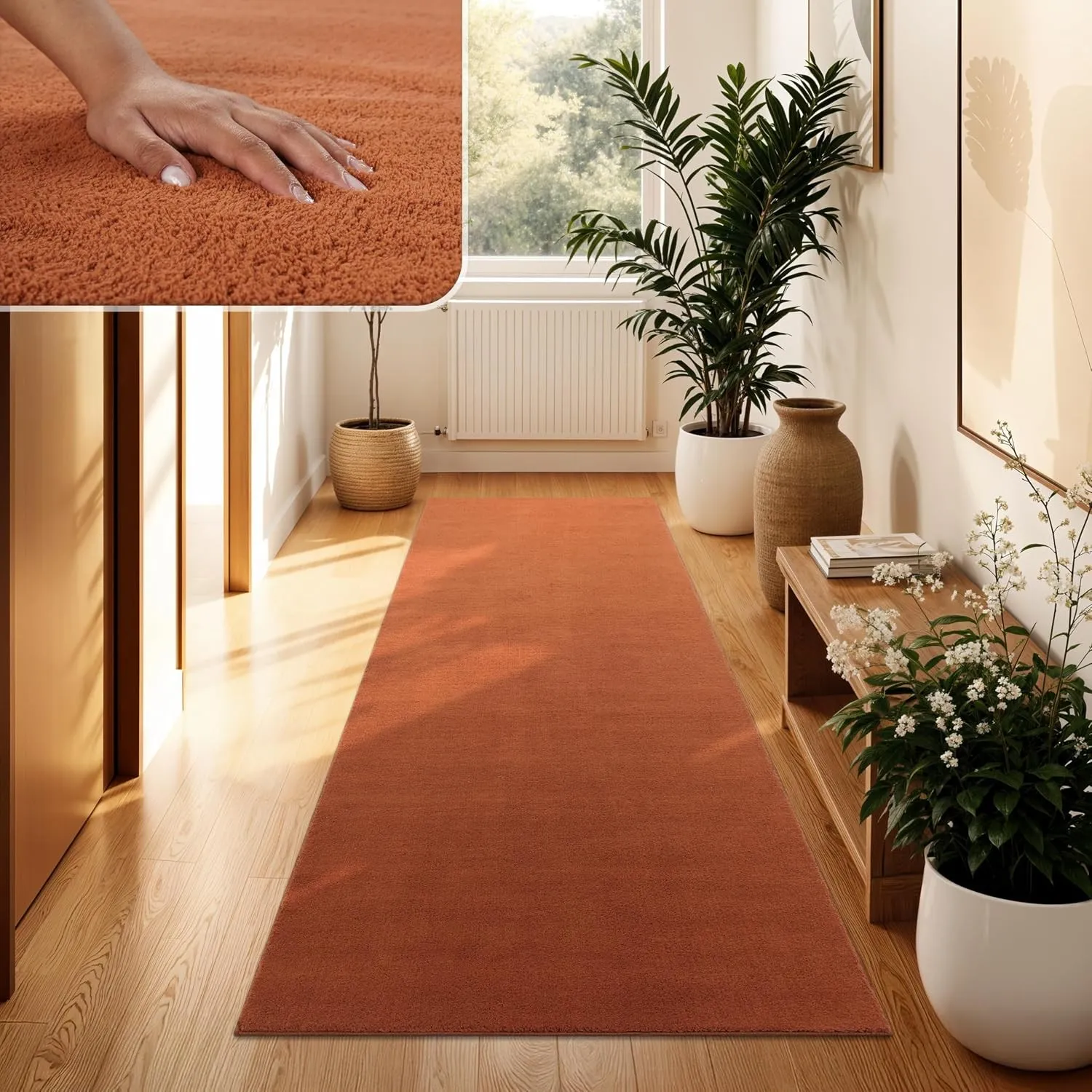 Paco Home Moderner Kuscheliger Wohnzimmer Teppich Kurzflor waschbar flauschig Weich Einfarbig Felloptik zeitlos stilvol…