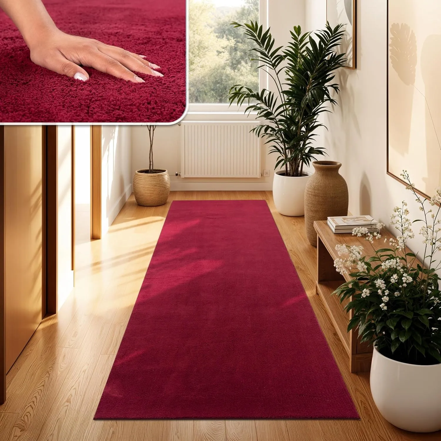 Paco Home Moderner Kuscheliger Wohnzimmer Teppich Kurzflor waschbar flauschig Weich Einfarbig Felloptik zeitlos stilvol…