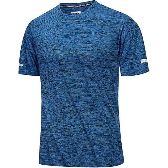 MAGCOMSEN Herren Sportshirts Kurzarm Laufshirt Schnelltrocknend Sommer T-Shirts Meliert Leicht Trainingsshirts Atmungsa…