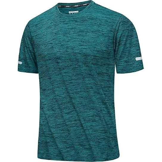 MAGCOMSEN Herren Sportshirts Kurzarm Laufshirt Schnelltrocknend Sommer T-Shirts Meliert Leicht Trainingsshirts Atmungsa…