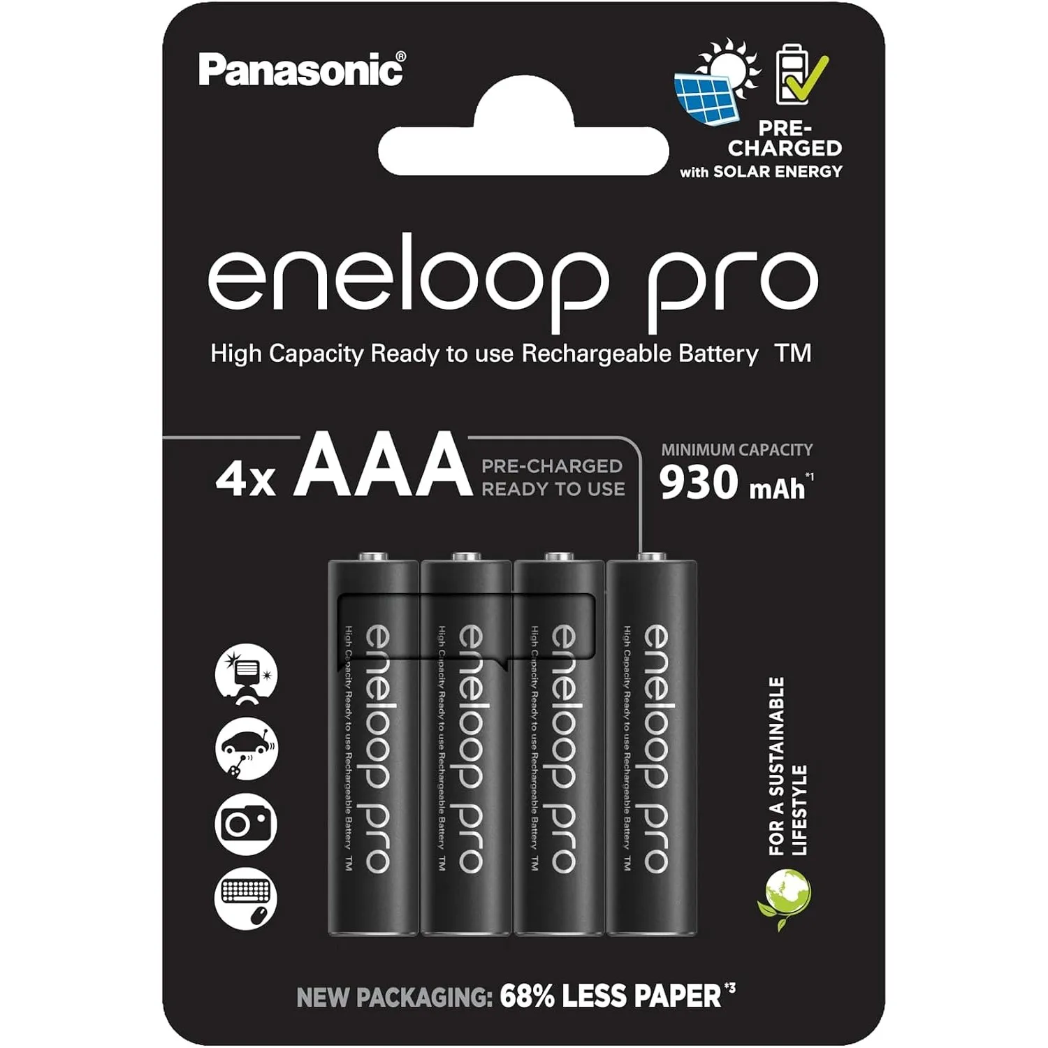 eneloop pro AAA/Micro NI-MH Packung mit 4 Akkus