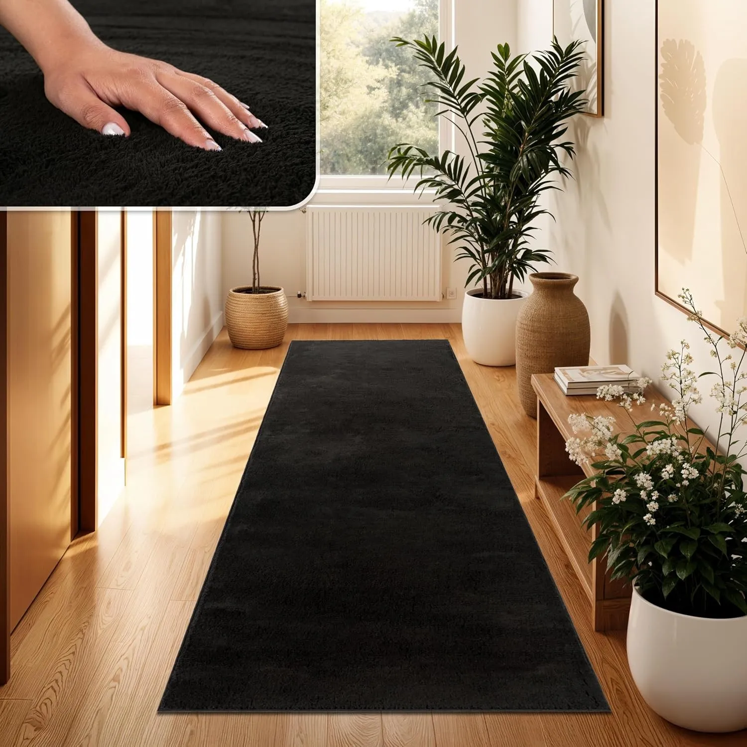 Paco Home Moderner Kuscheliger Wohnzimmer Teppich Kurzflor waschbar flauschig Weich Einfarbig Felloptik zeitlos stilvol…