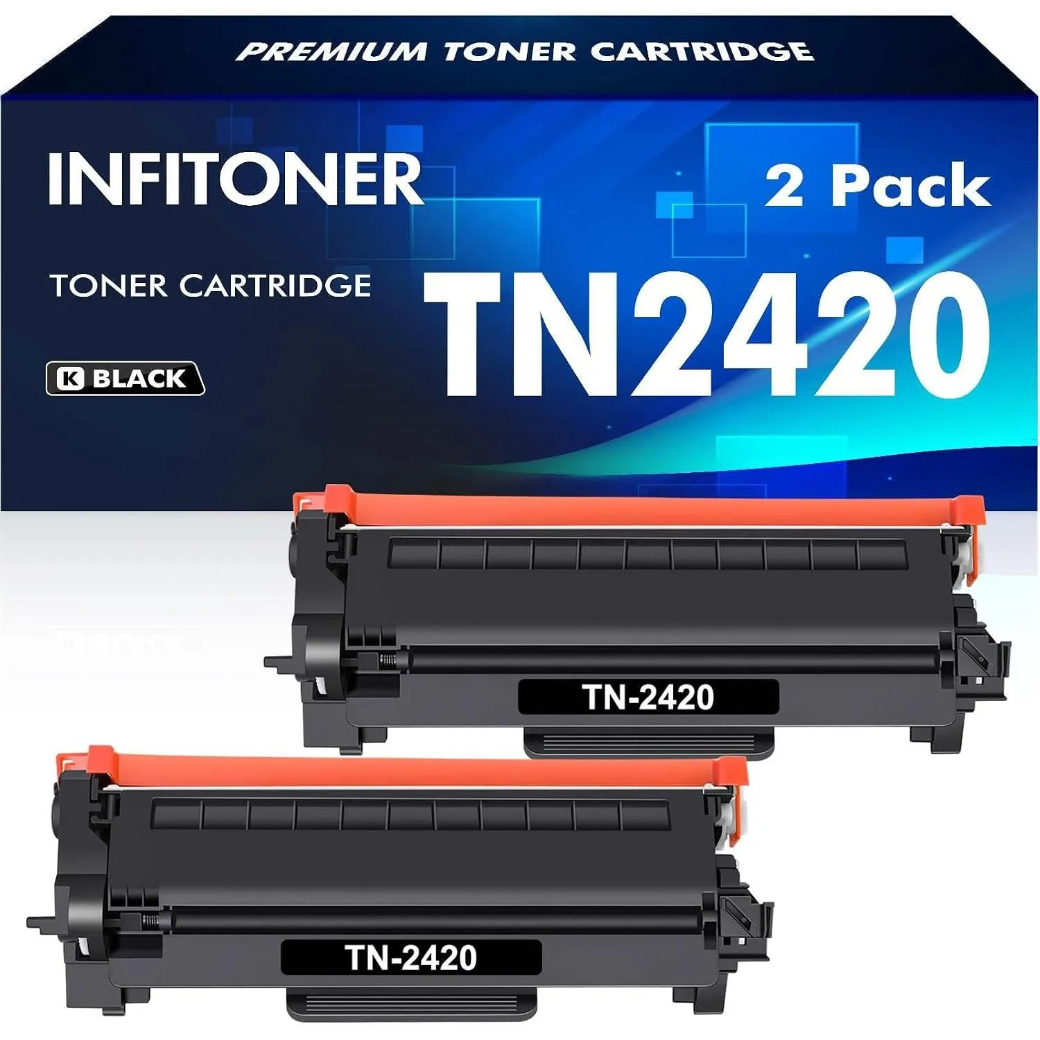 TN2420 TN-2420 Toner Kompatibel für Brother MFC L2710DW TN 2420 2-Schwarz