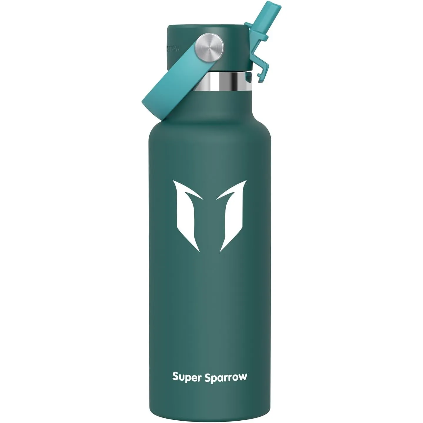 Sparrow Trinkflasche Edelstahl 500ml/750ml/1L/1.2L Thermosflasche Strohhalm