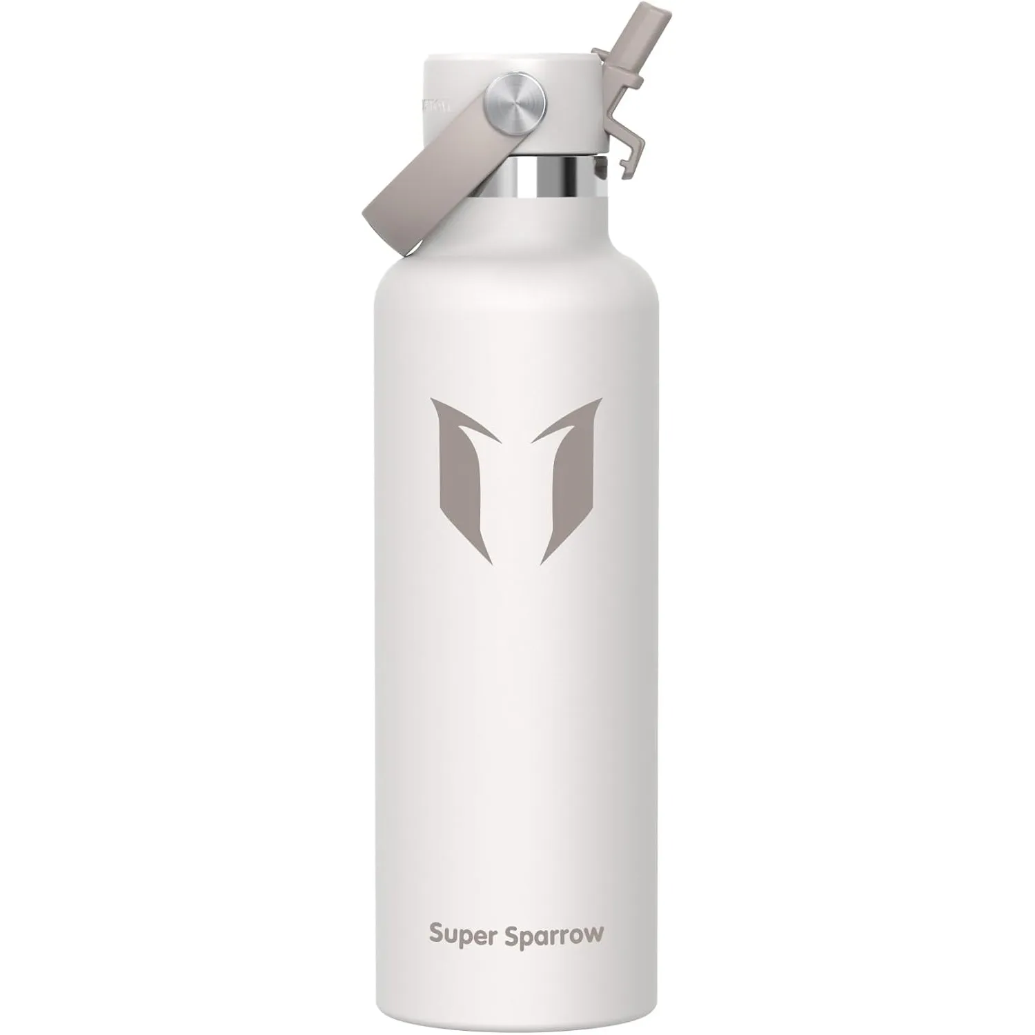 Super Sparrow Trinkflasche Edelstahl - Thermobecher - 350ml, 500ml, 750ml, 1L, 1.2L - FlipFlow Trinkflaschen mit Strohh…