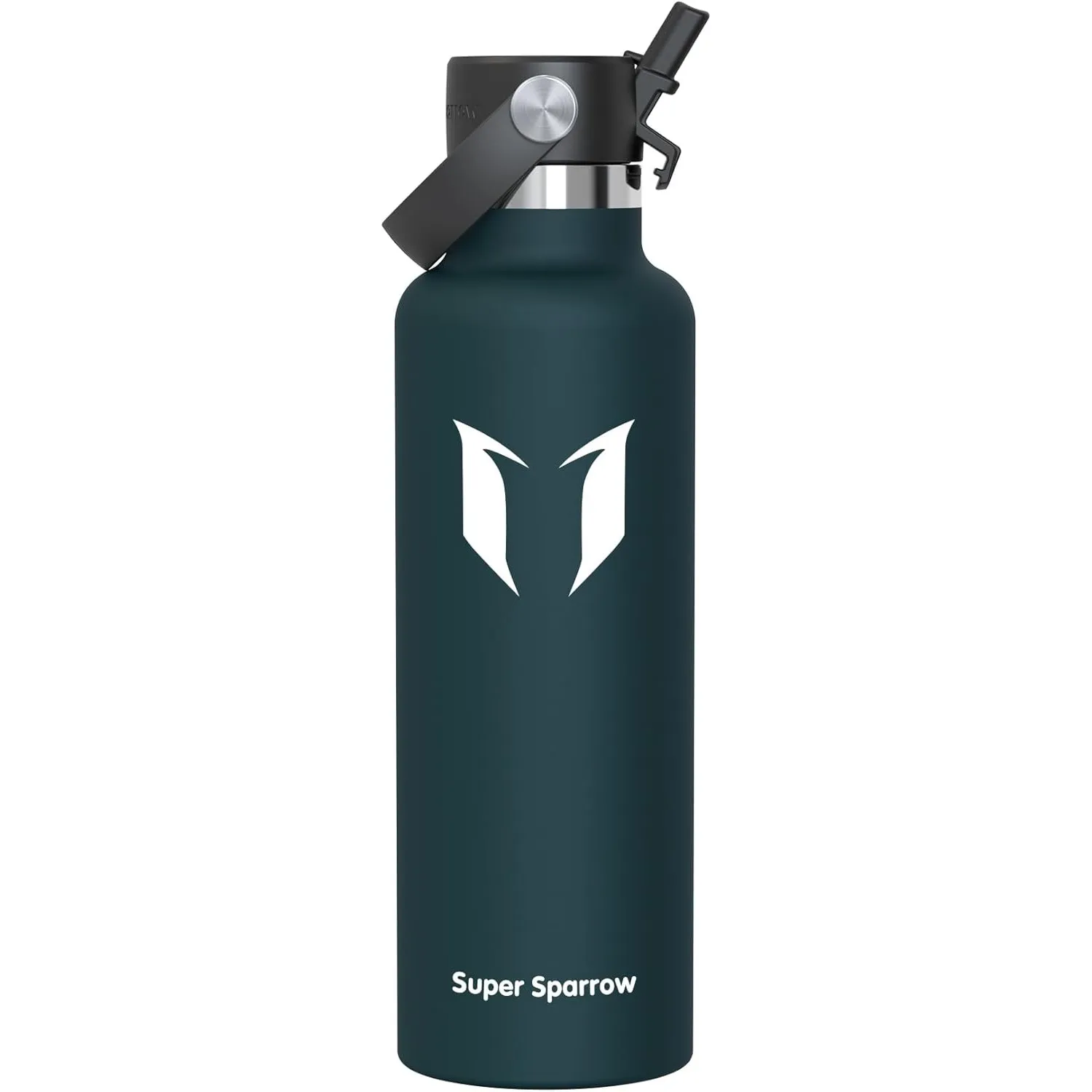 Super Sparrow Trinkflasche Edelstahl - Thermobecher - 350ml, 500ml, 750ml, 1L, 1.2L - FlipFlow Trinkflaschen mit Strohh…