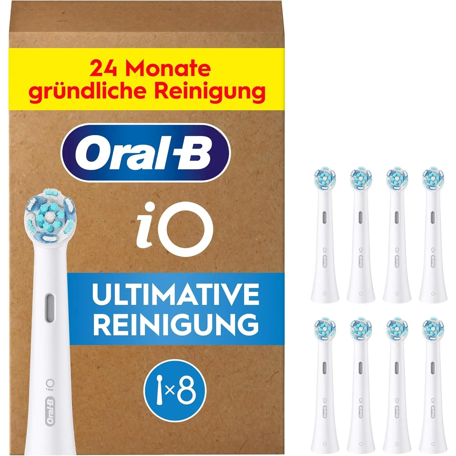 Oral-B iO Aufsteckbürsten Ultimative Reinigung, Weiß, 8 Stück