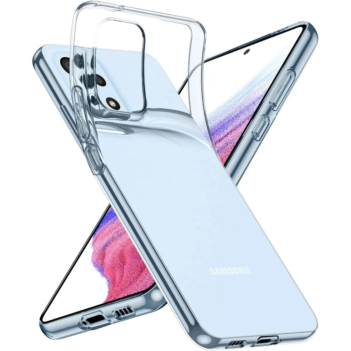 Oprimio Kristallklar Hülle für Samsung A53 5G [Silikon Hülle] [%100 Durchsichtig] [Deutsche Material] [Ultra Dünn] Klar…