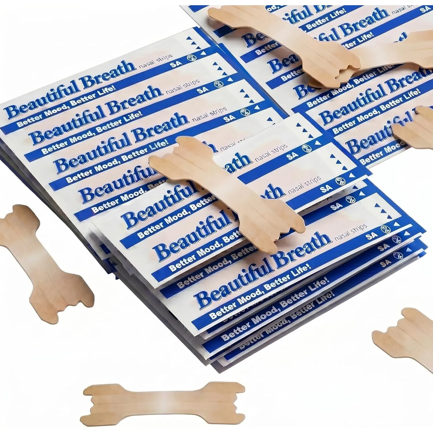 Nasenpflaster Schnarchen 100 Stück, Schnarchstopper Pflaster, Anti-Schnarch-Pflaster, Nasenstrips Größe l (66 x 19 mm) …