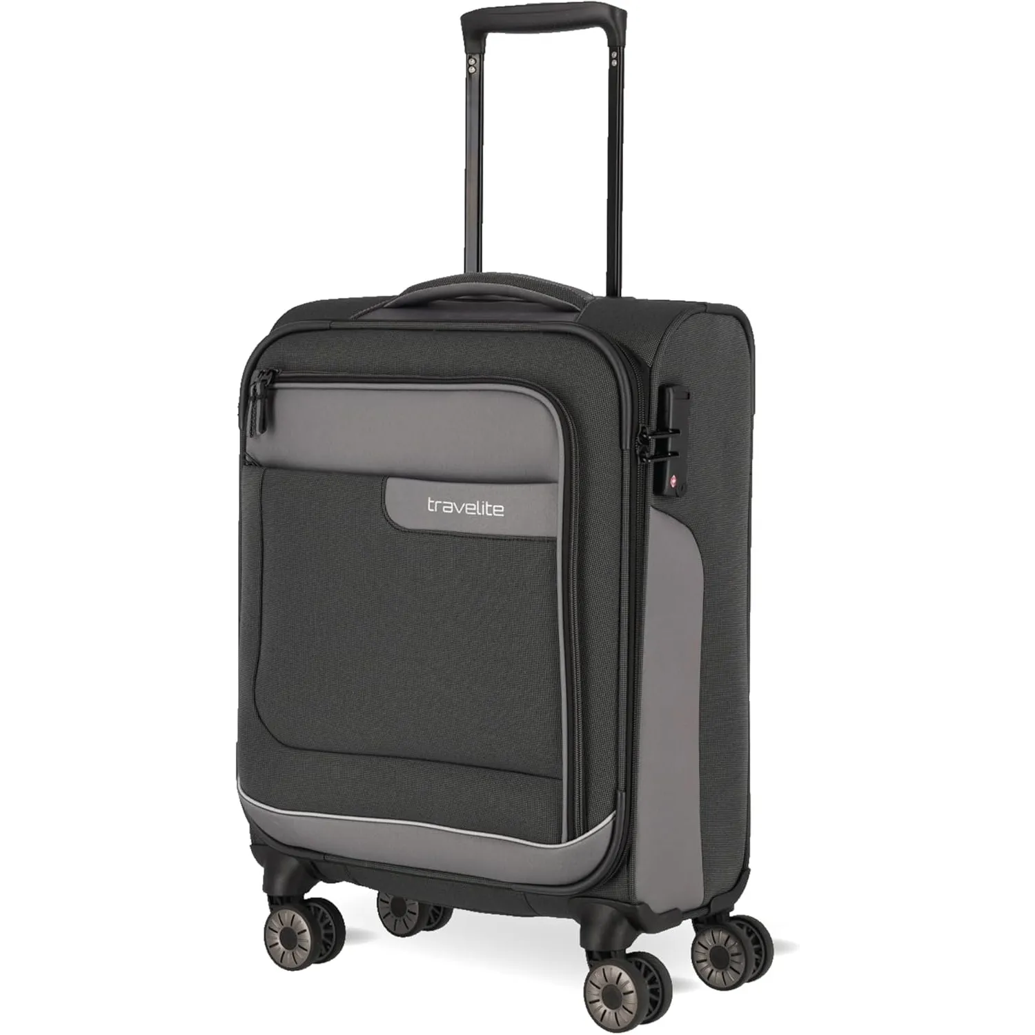 Travelite 4-Rad Koffer Handgepäck Weichschale aus recyceltem Material, erfüllt IATA Norm, Gepäck Serie VIIA: Trolley mi…