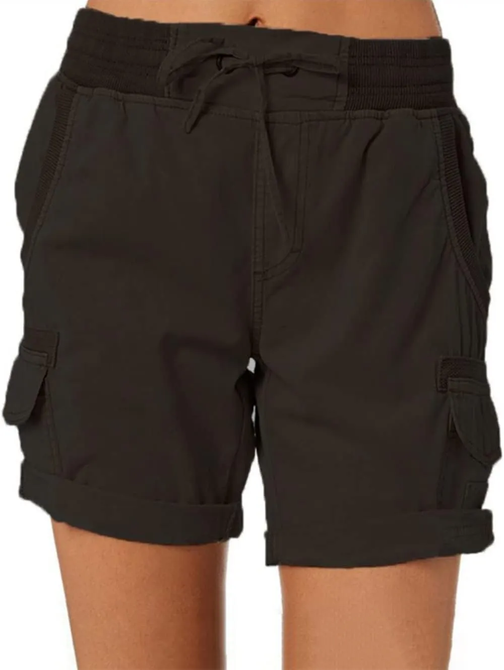 Imuedaen Women's Shorts, Casual Summer Short Trousers with Drawstring, Elastic Fabric Trousers, Hot Pants, Cotton Linen…