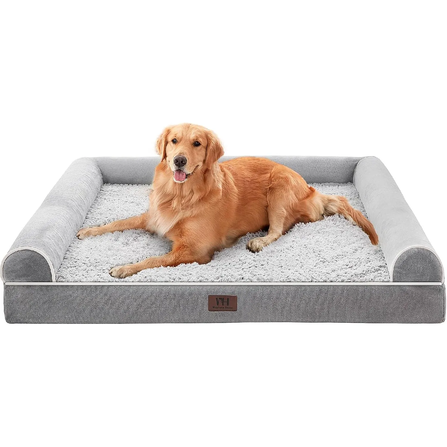 WESTERN HOME Hundebett Grosse/Mittelgroße Orthopädisches Hundebett,Grau