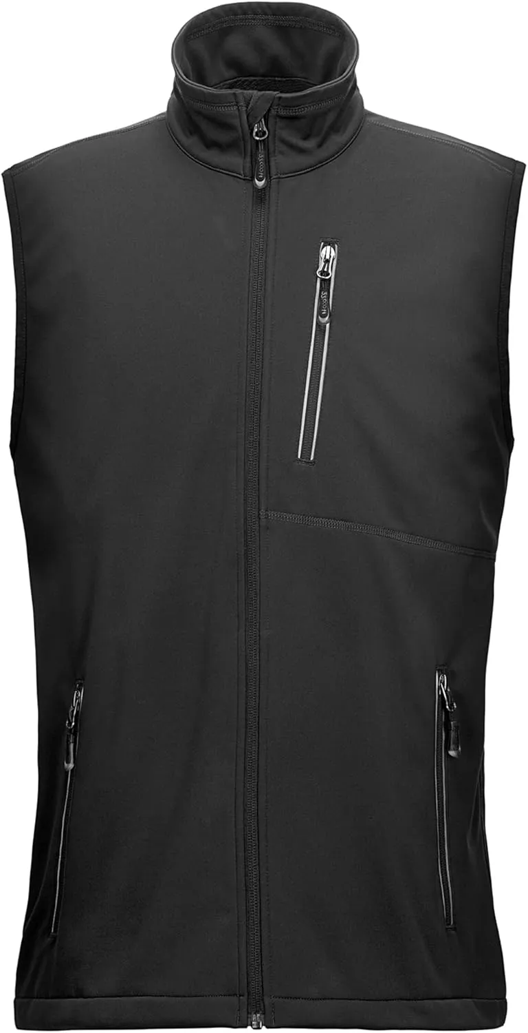 33,000ft Leichte Softshell Weste für Herren, Wasserdichte Winddichte Laufweste, Atmungsaktive Vest Gilet Ärmellose Jack…