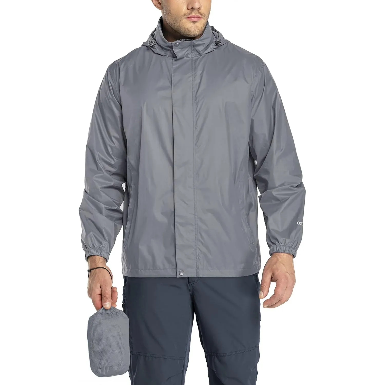33,000ft Regenjacke Herren Leicht Wasserdicht Faltbare Regenmantel Fahrrad | Atmungsaktiv Outdoorjacke Windjacke Windbr…