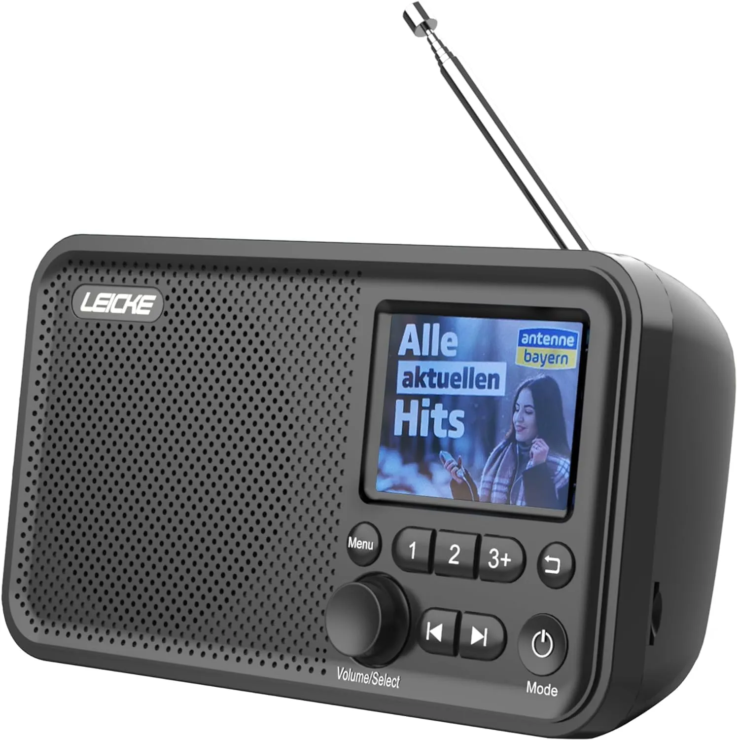 LEICKE tragbares DAB+ Radio mit Bluetooth 5.0 | DAB/DAB+ und UKW Radio, 2,4" Farbdisplay, 80 Voreinstellungen, Küchenra…