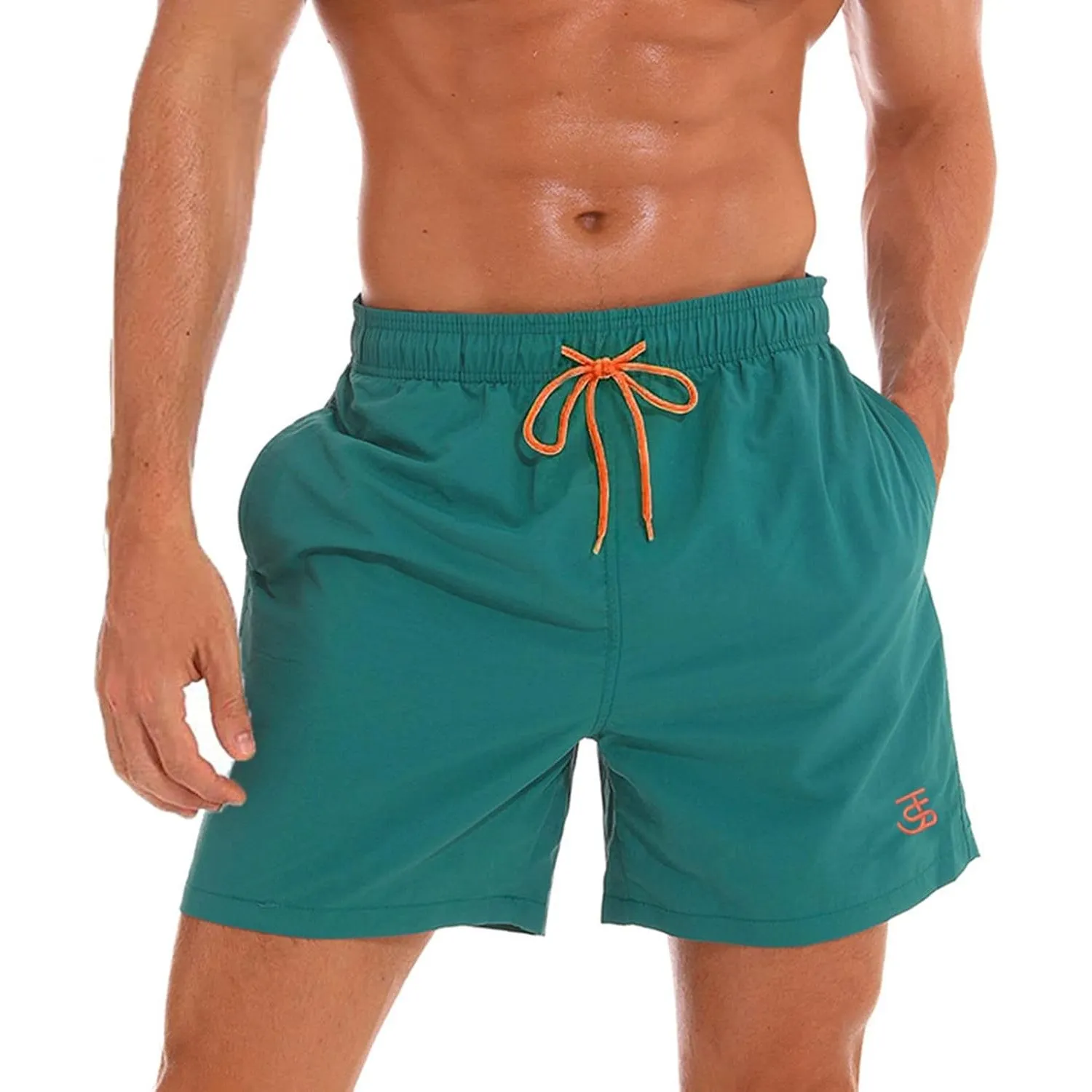 JustSun Badehose Herren Schnelltrocknend Boardshorts mit Mesh-Futter und Verstellbarem Tunnelzug