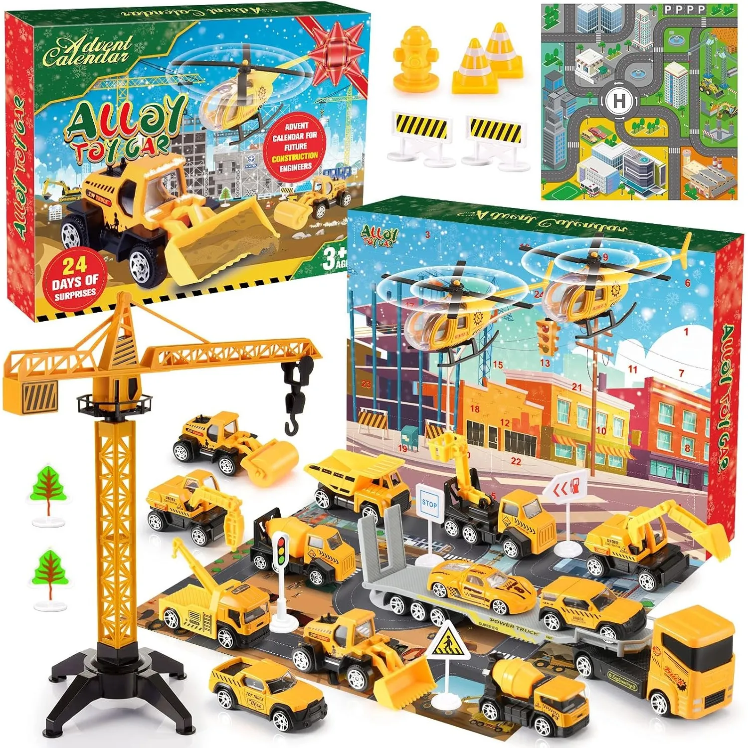 EUCOCO Adventskalender Auto Kinder 2026, Spielzeug ab 1 2 3 4 5 6 Jahre Junge Weihnachtskalender Kinder 2-6 Jahre Gesch…