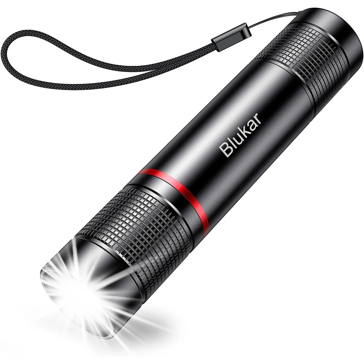 Blukar LED Taschenlampe Aufladbar, Superhelle Zoombare 2000L Mini Torch