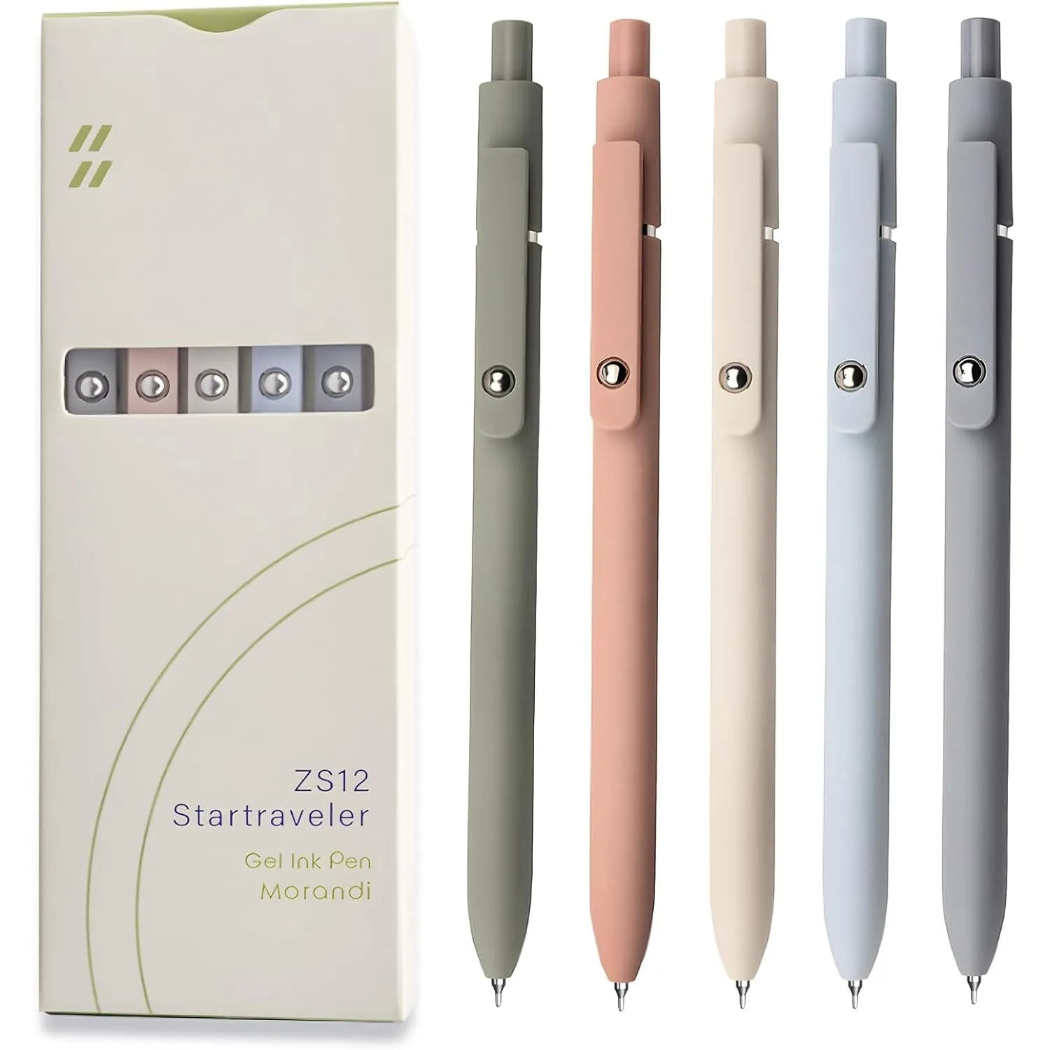 UIXJODO Gelstifte, 5 Stück 0,5 mm japanische schwarze Tinte, feine Spitze, glatte Schreibstifte, High-End-Serie Stifte …
