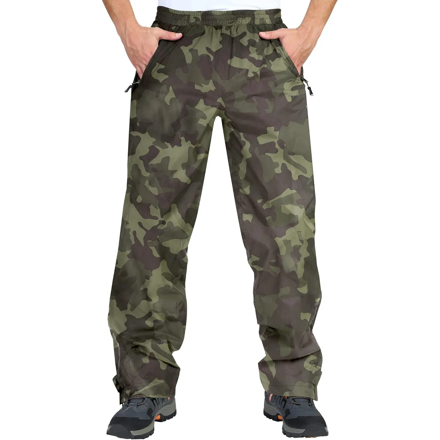 33,000ft wasserdichte Regenhose für Herren Leichte Regenhose Winddichte Outdoorhose zum Wandern Camping Golf