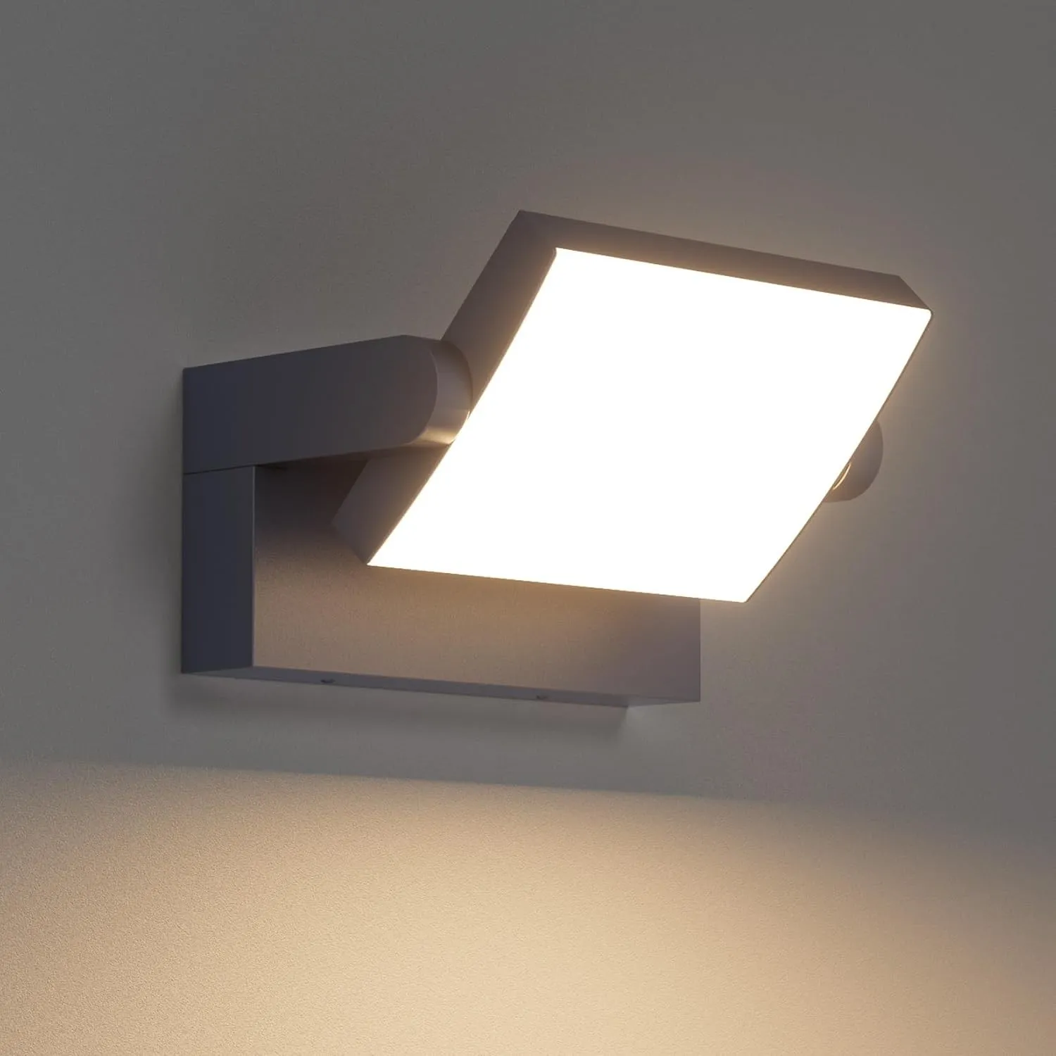 Klighten 24W Außenwandleuchte LED Außenlampe, Anthrazit, Warmweiß 3000K