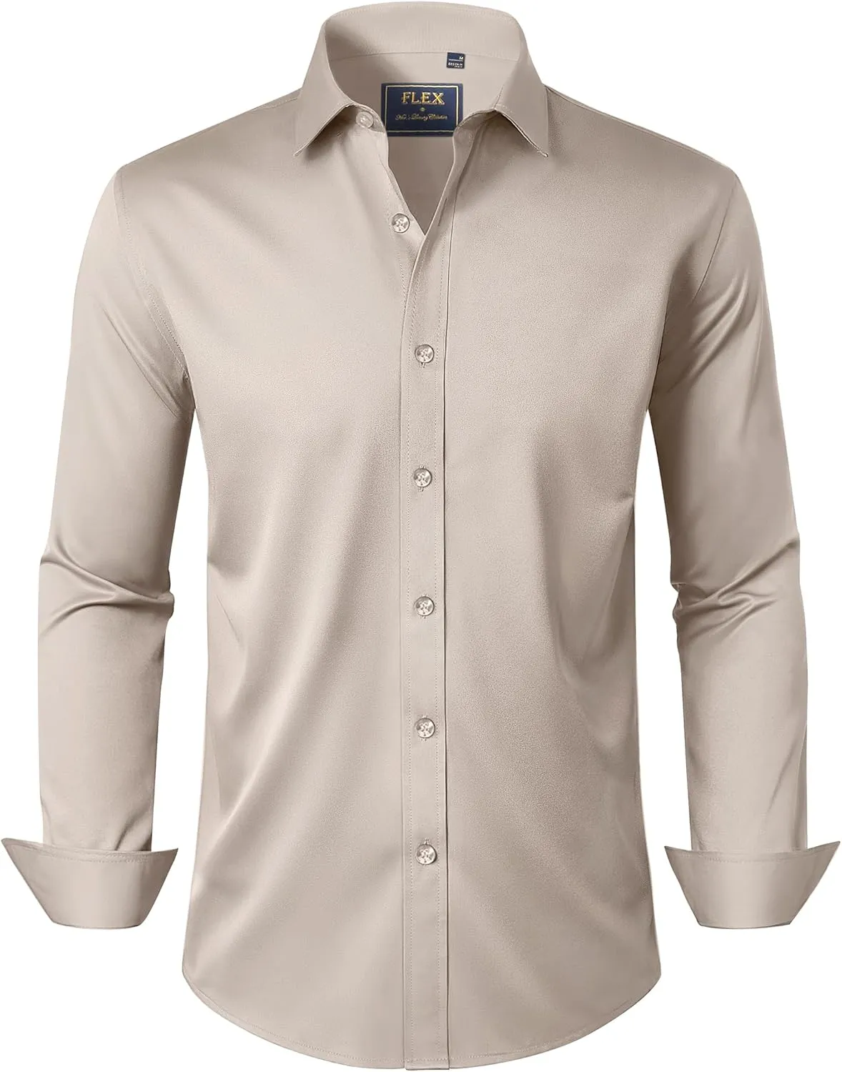 J.Ver Men’s Shirt, Plain Colours, Stretch, Long Sleeves, Regular Fit, Casual Shirts, Easy-Iron, Business Shirt, Suit Sh…