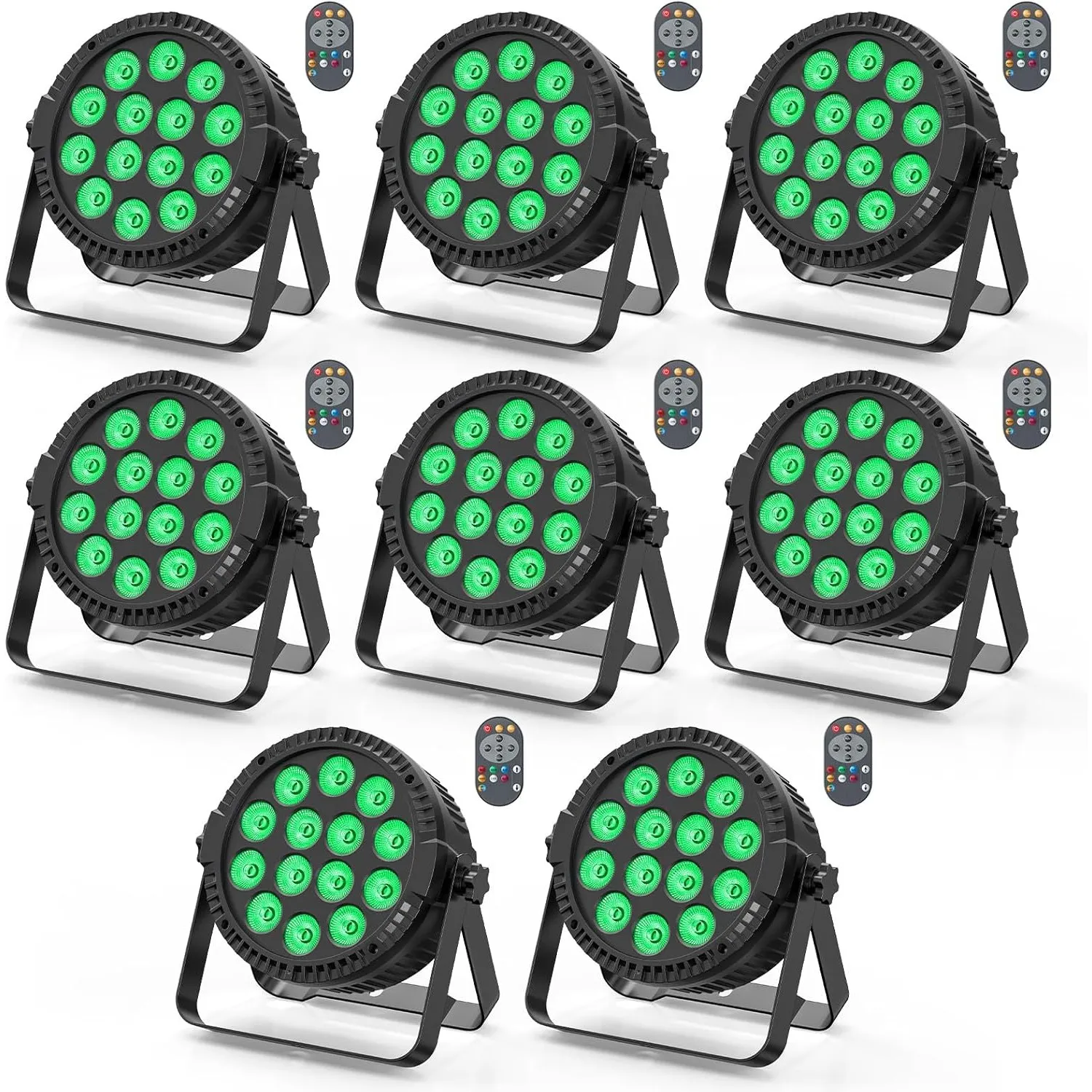 8pcs LED Par Strahler 14 LED Bühnenlicht Partylicht RGBW DMX512 4-in-1 Par Licht mit Fernbedienung,Discolicht Scheinwer…